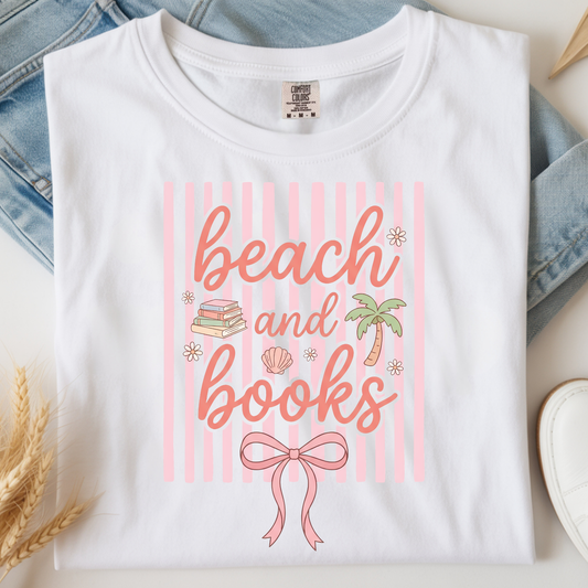 Beach & Books DTF Print
