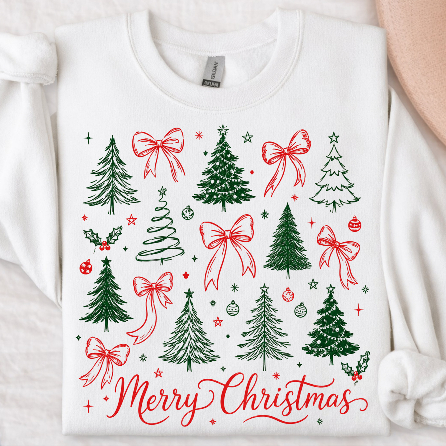 Merry Christmas Trees DTF Print