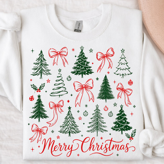 Merry Christmas Trees DTF Print