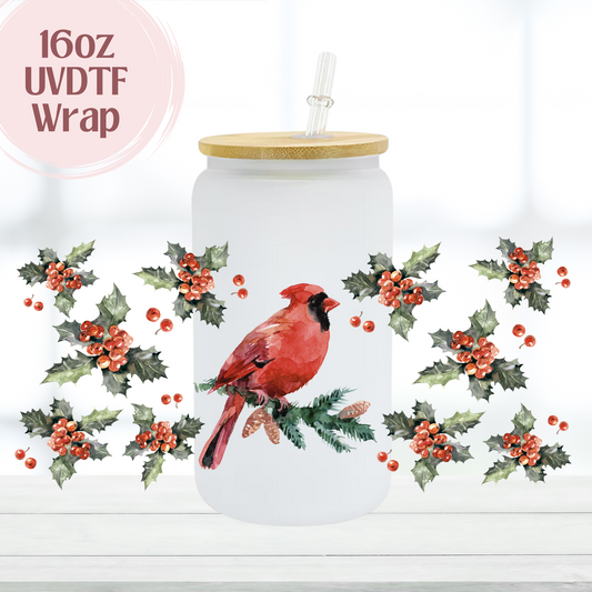 Cardinal 16oz UVDTF Cup Wrap