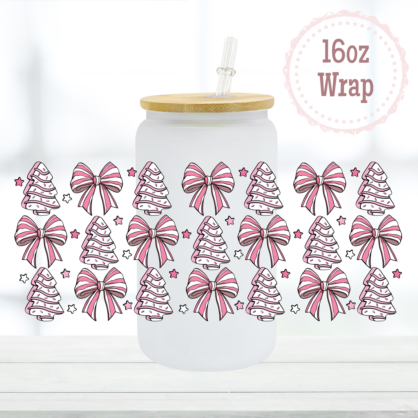 Christmas Cakes 16oz UVDTF Cup Wrap