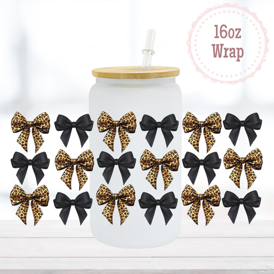 Animal Print Bows 16oz UVDTF Cup Wrap