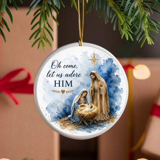 Adore Him Nativity UVDTF Ornament Decal
