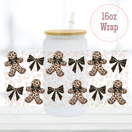 Animal Print Gingerbreads 16oz UVDTF Cup Wrap