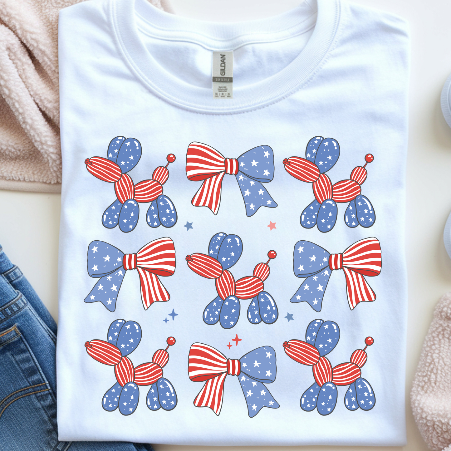 Balloon Dog USA DTF Print