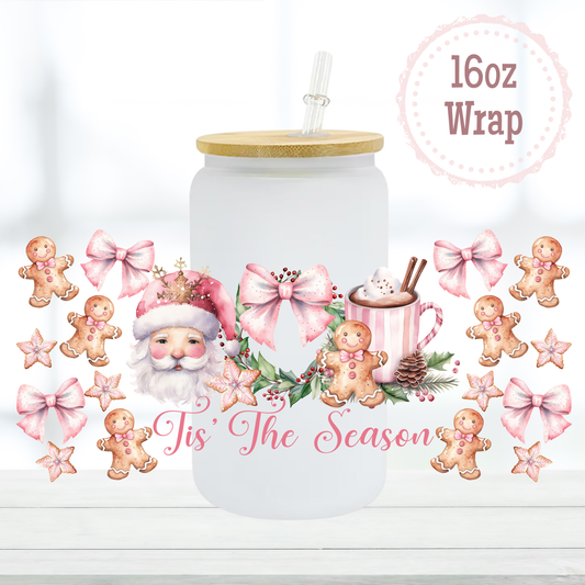 Season Pink 16oz UVDTF Cup Wrap