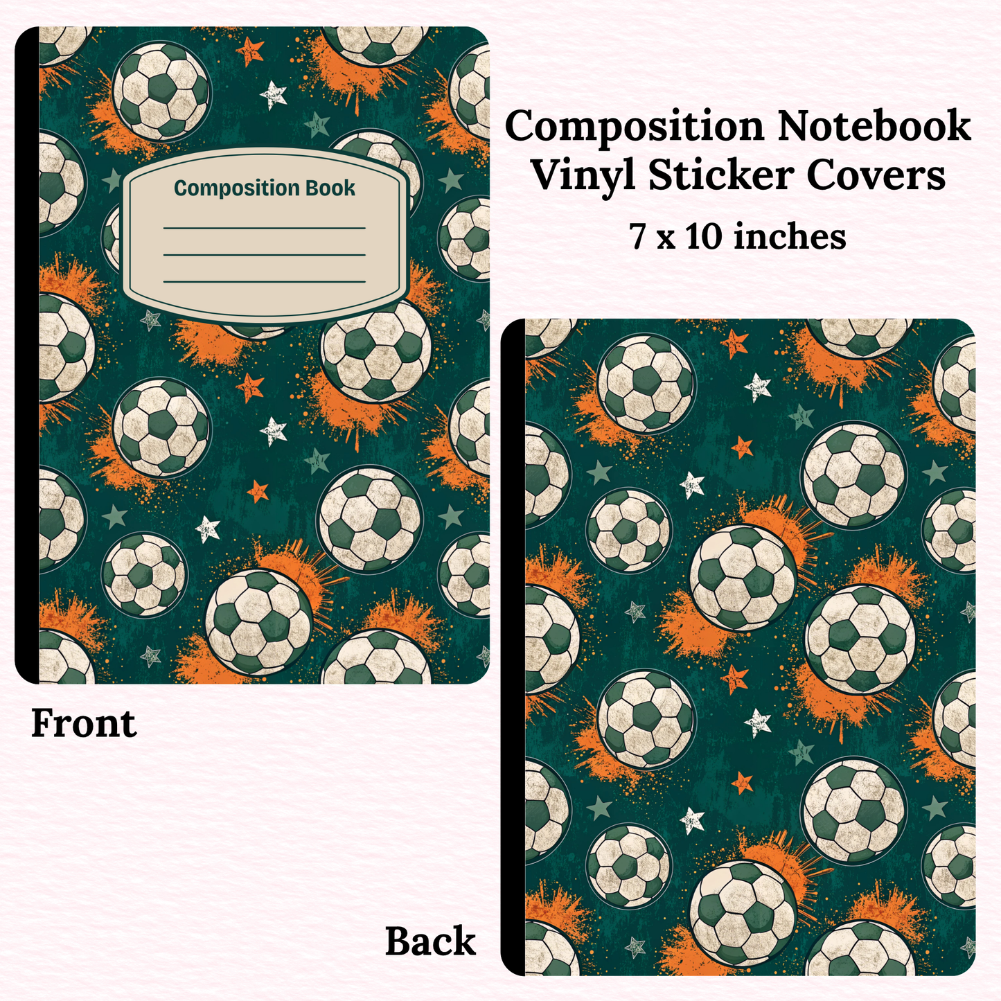 Soccer Composition Notebook Vinyl Cover