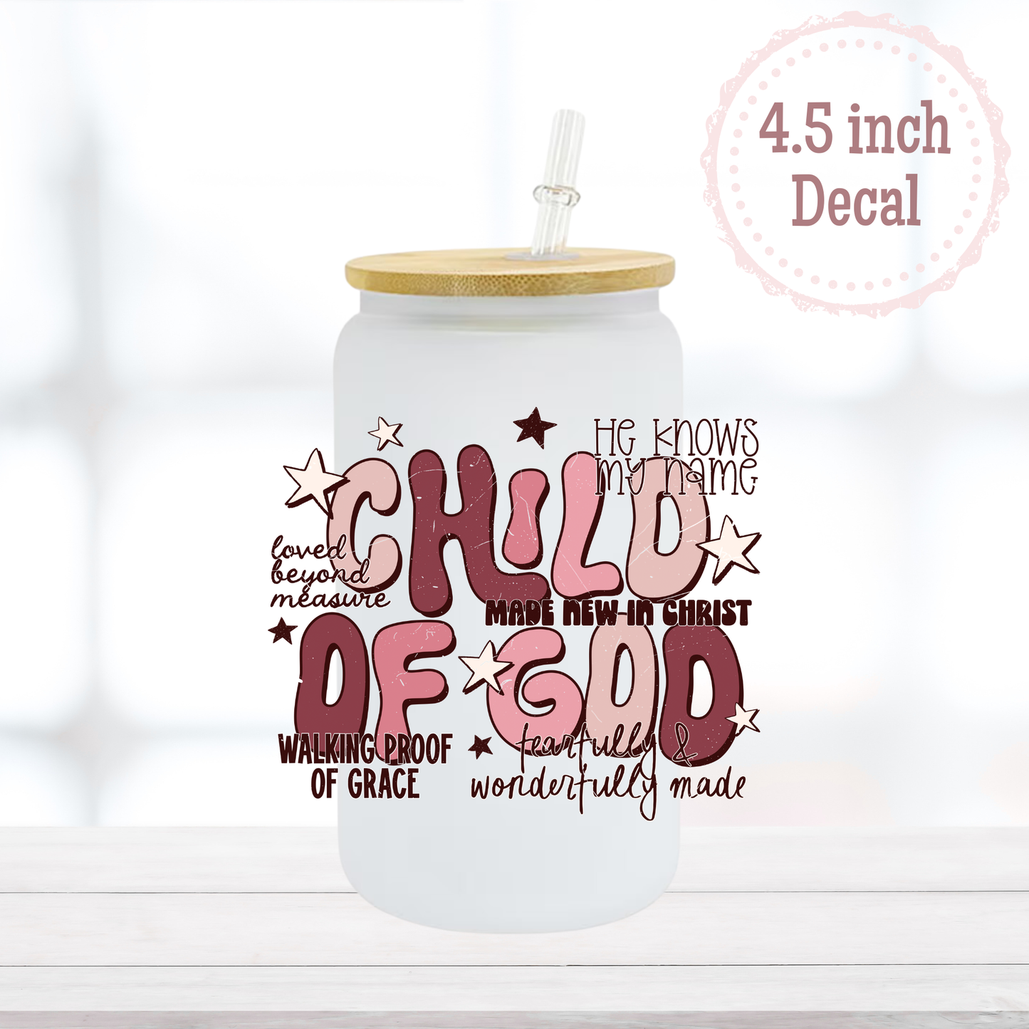 Child of God Pink UVDTF Decal