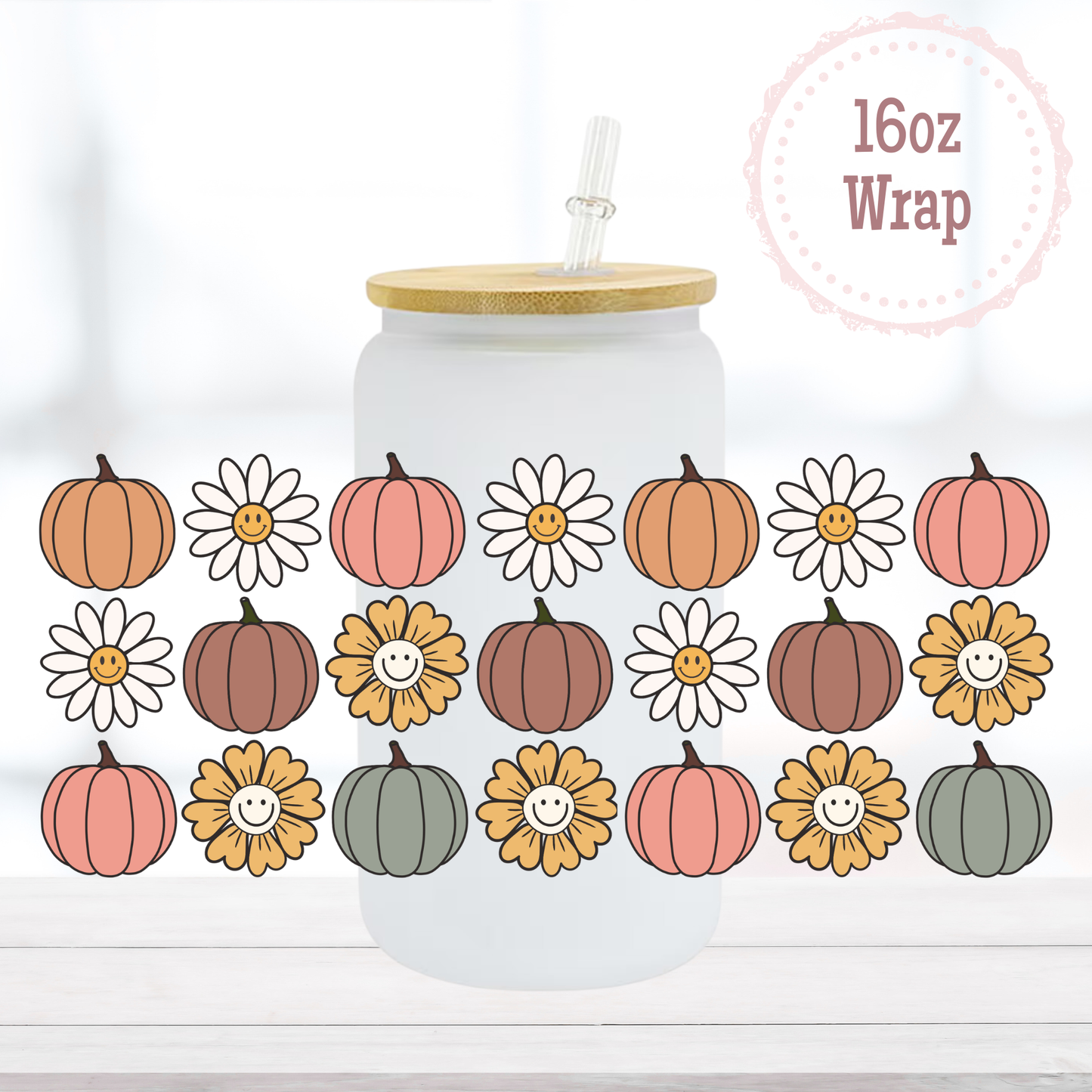 Happy Pumpkins 16oz UVDTF Cup Wrap