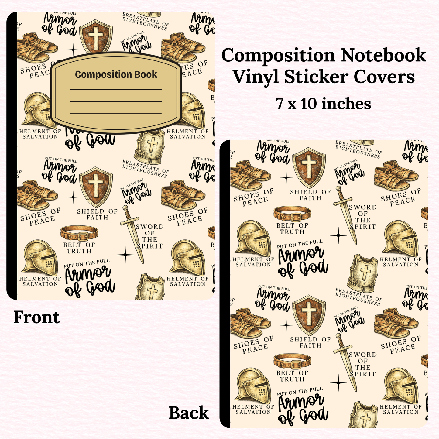 Armor of God Composition Notebook Vinyl Cover