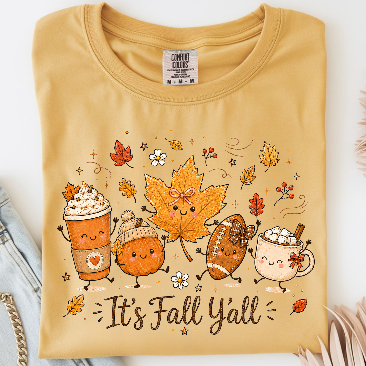 Its Fall Y'all Doodles DTF Print