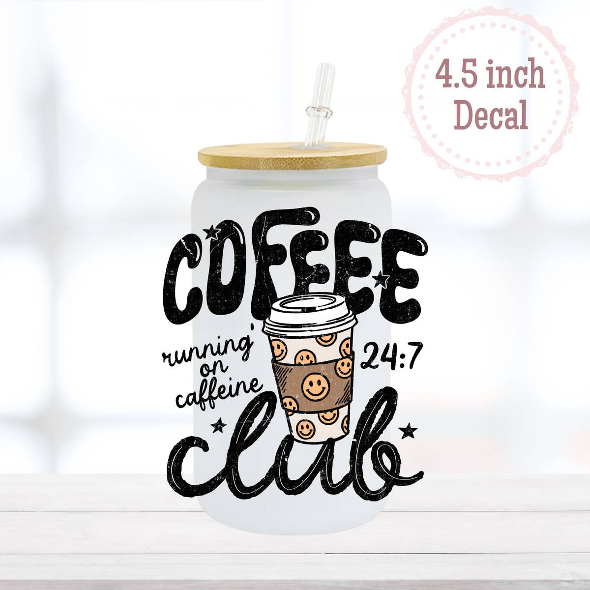 Coffee Club UVDTF Decal