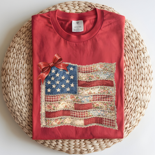 Vintage US Flag DTF Print