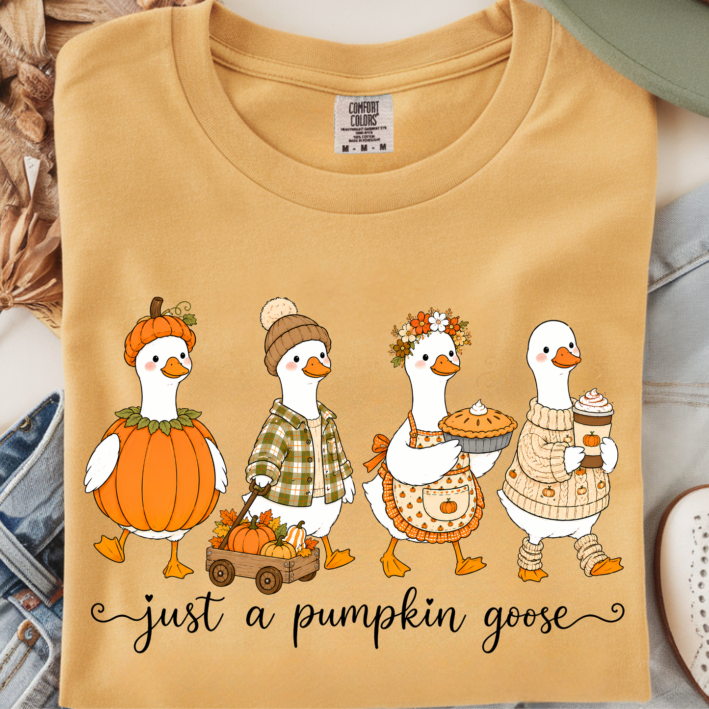 Pumpkin Goose DTF Print