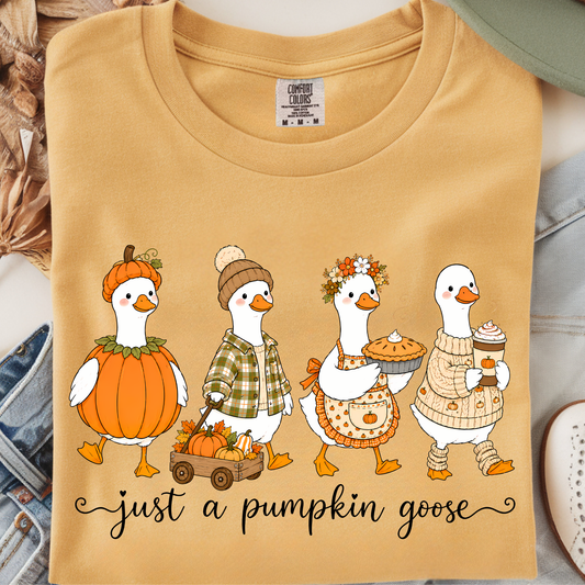 Pumpkin Goose DTF Print