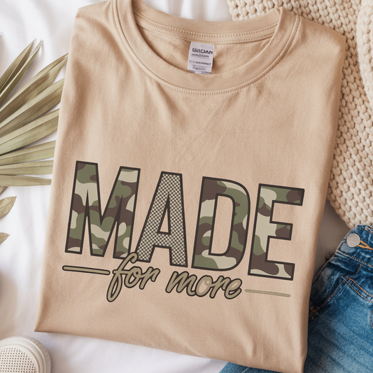Made For More Camo DTF Print