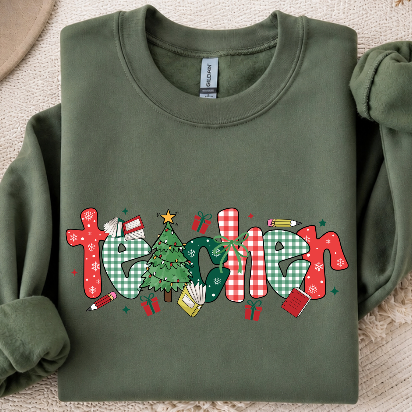Christmas Teacher DTF Print