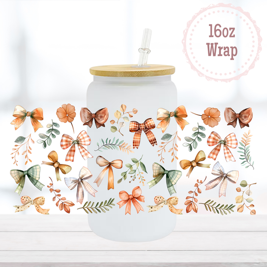 Fall Bows 16oz UVDTF Cup Wrap