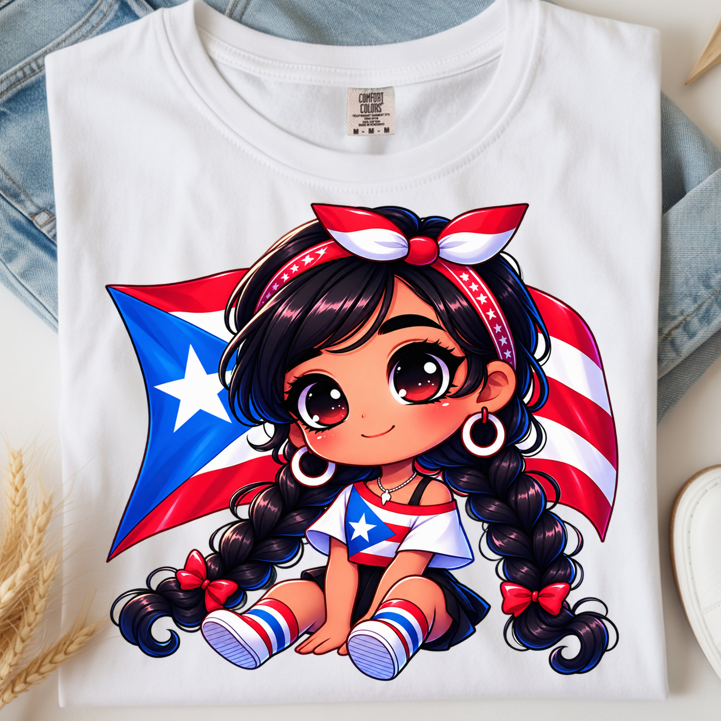 Puerto Rico Girl DTF Print Adult & Kids