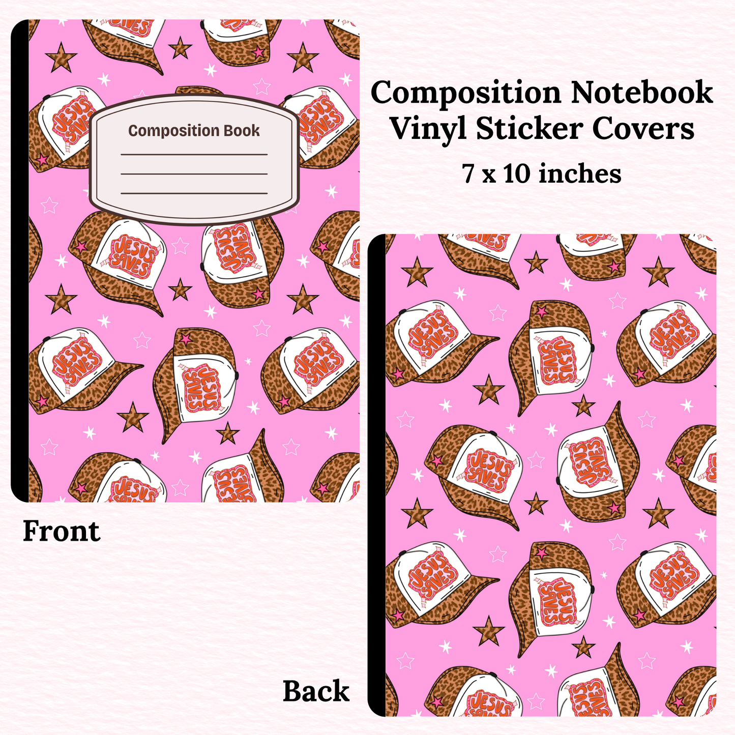 Jesus Saves Composition Notebook Vinyl Cover