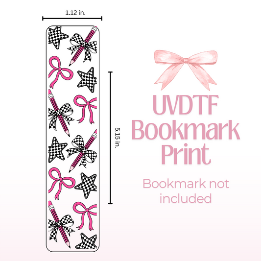 Checkered Pencils Double Sided Bookmark