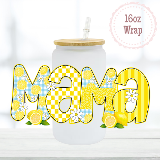 Mama Lemon 16oz UVDTF Cup Wrap