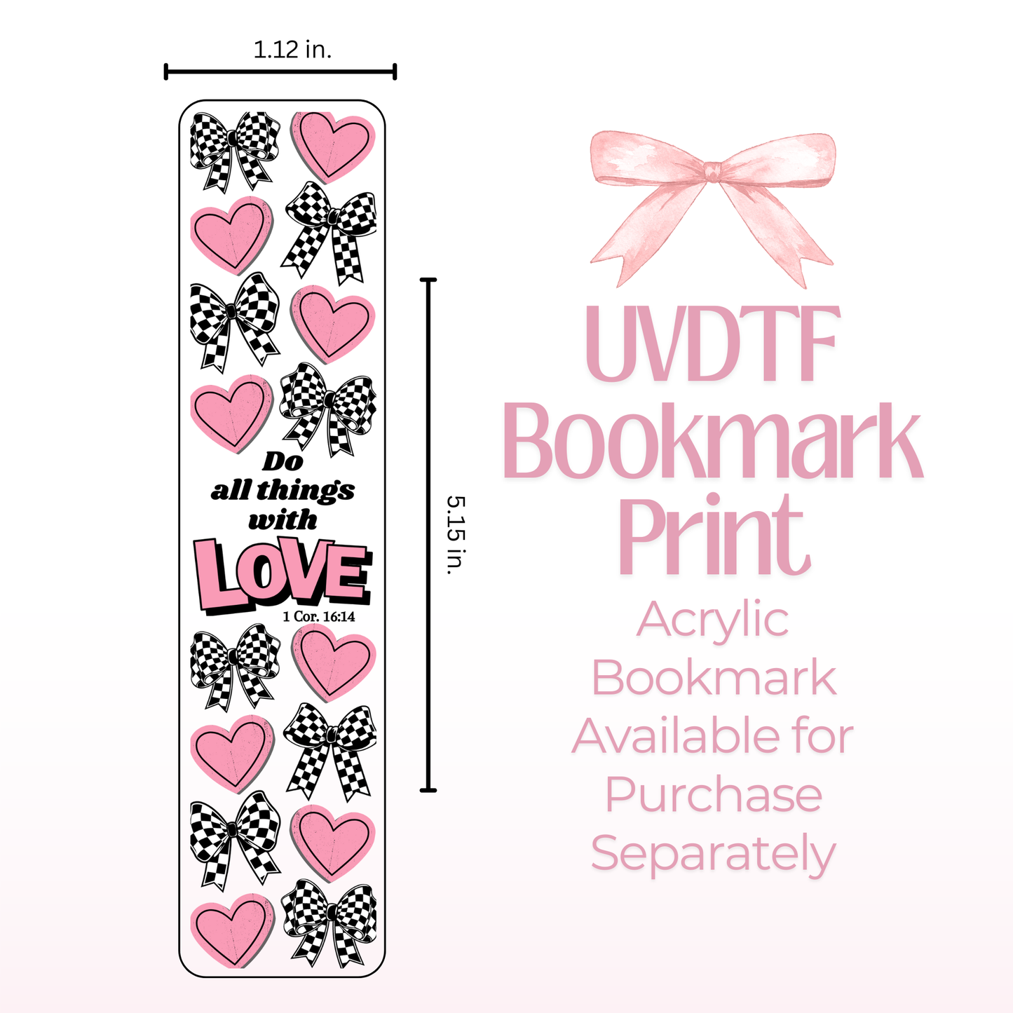 With Love Double Sided Bookmark