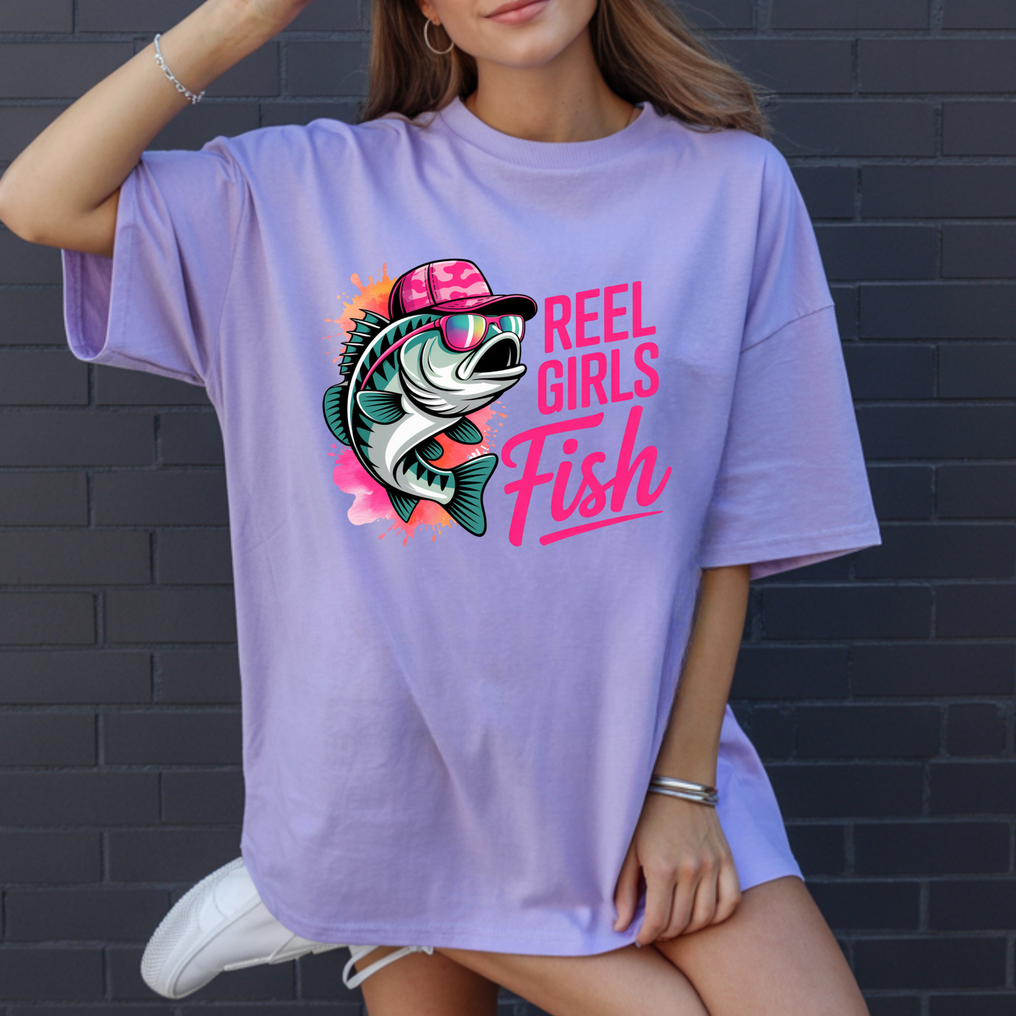 Girls Fish DTF Print