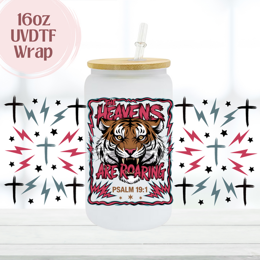 Heavens Roaring Color 16oz UVDTF Cup Wrap