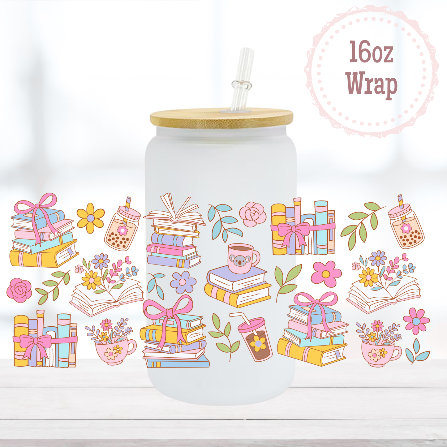 Coquette Books 16oz UVDTF Cup Wrap