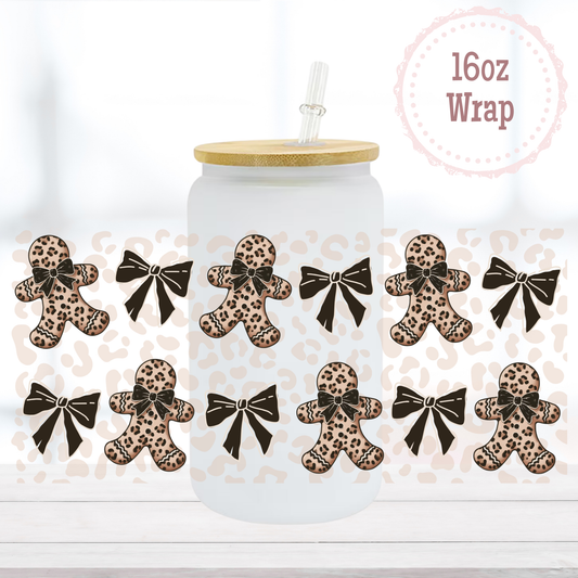 Cheetah Gingerbreads 16oz UVDTF Cup Wrap