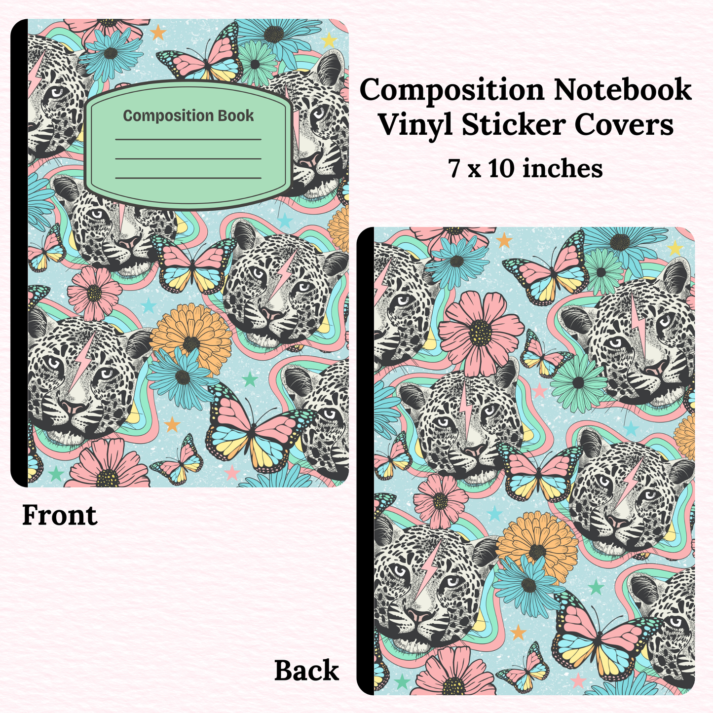 Leopard Composition Notebook Vinyl Cover
