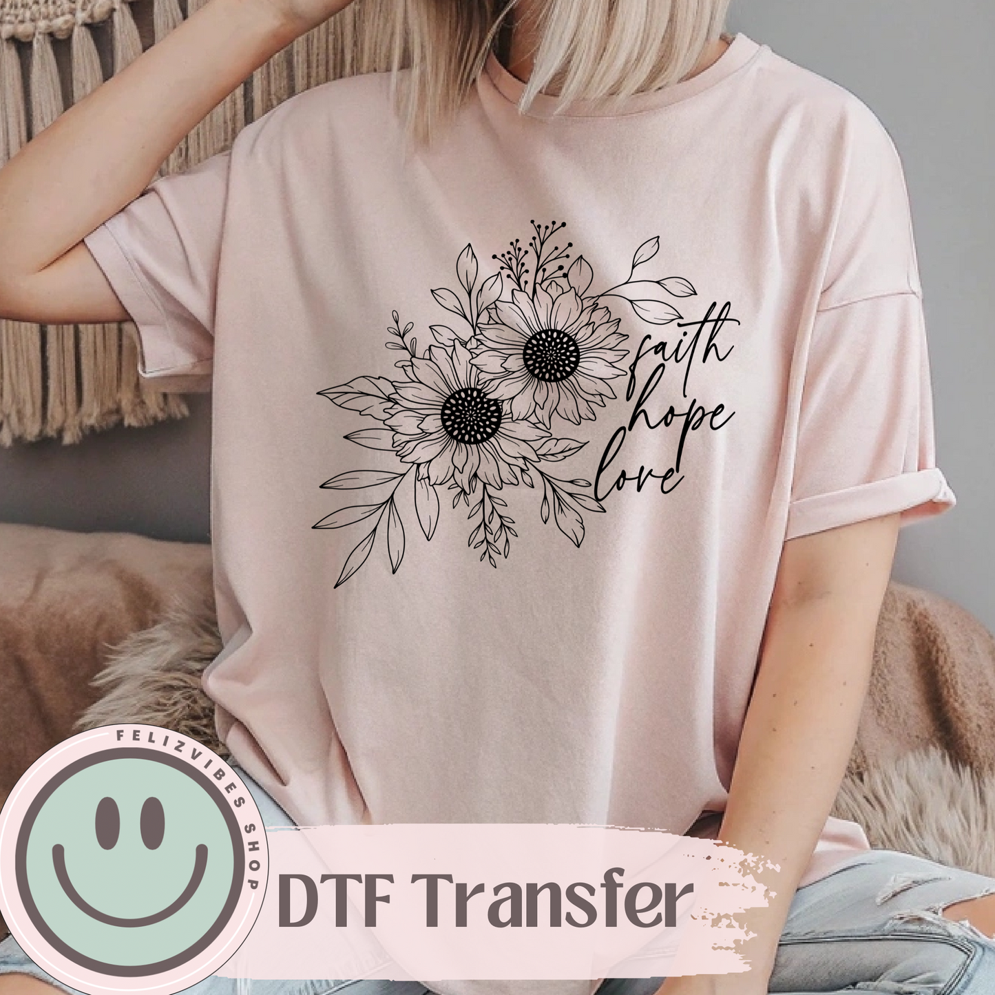 Faith Hope Love DTF Print