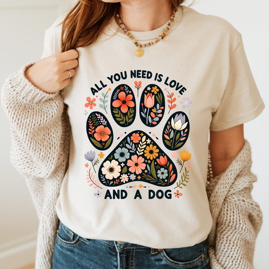 Love and a Dog DTF Print