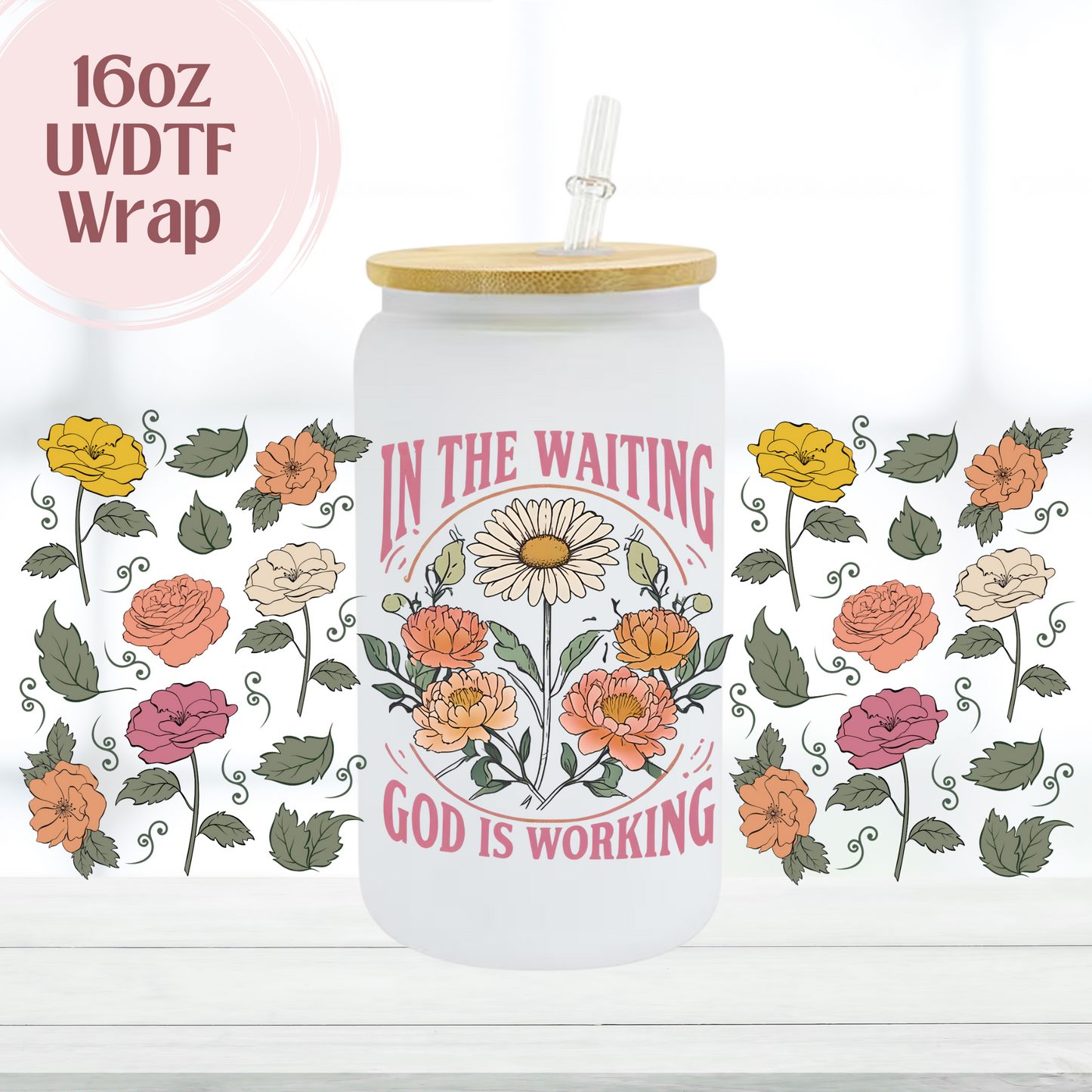 In the Waiting 16oz UVDTF Cup Wrap