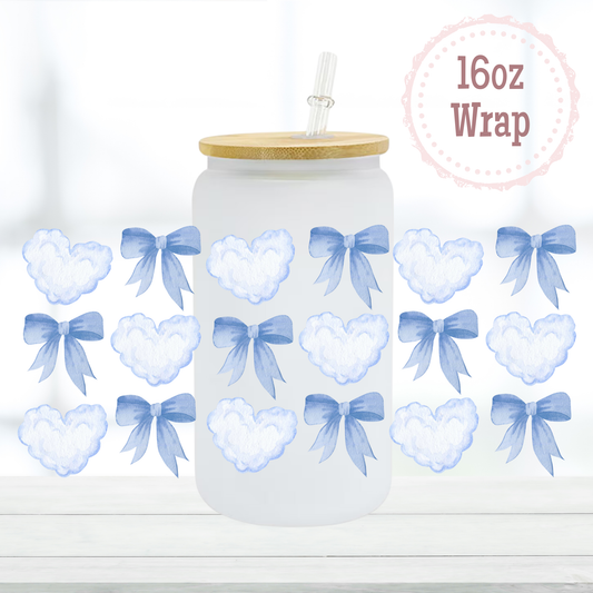 Cloud Hearts 16oz UVDTF Cup Wrap