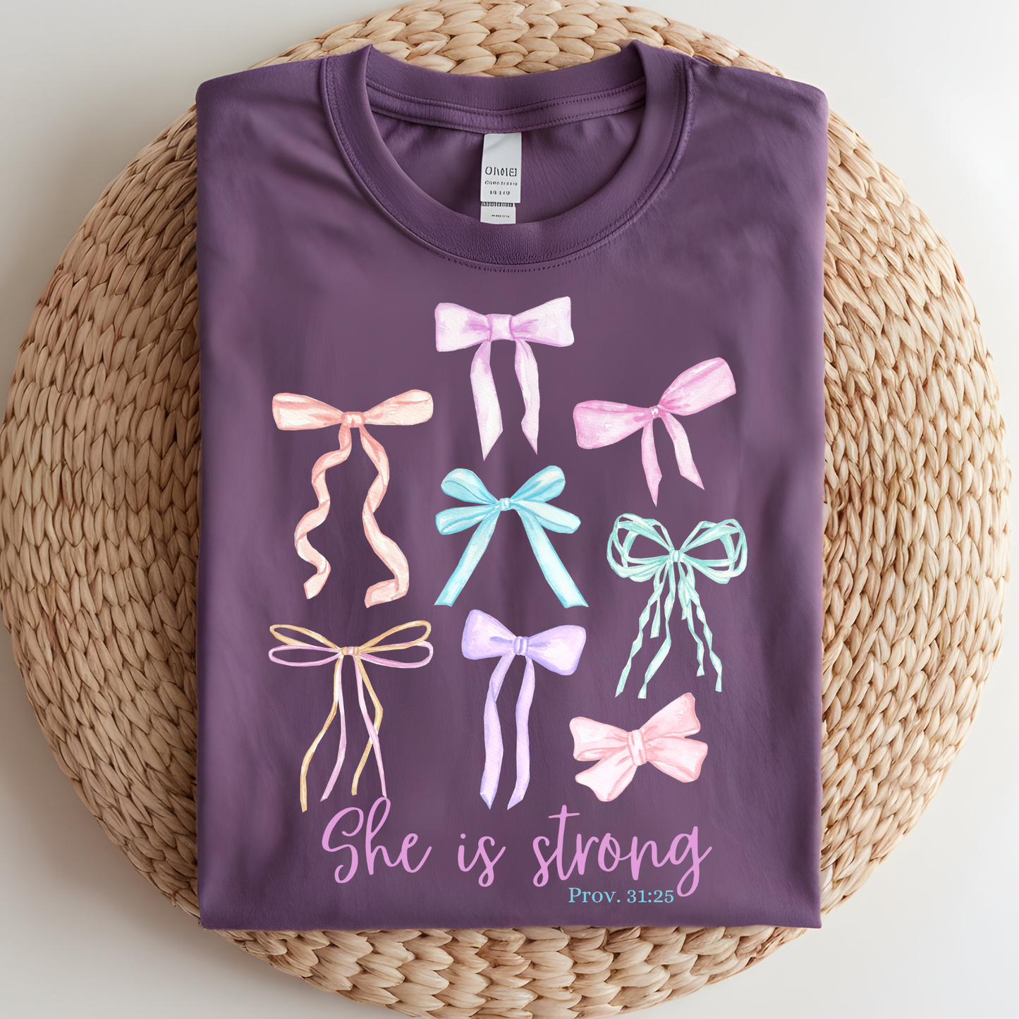 She is Strong Bows DTF Print