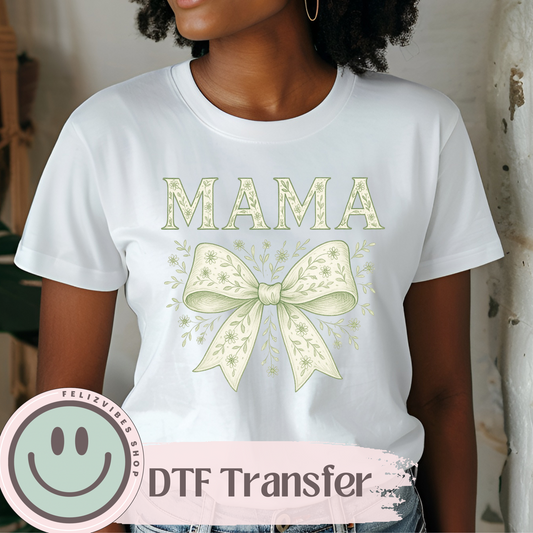 Mint Green Mama DTF Print