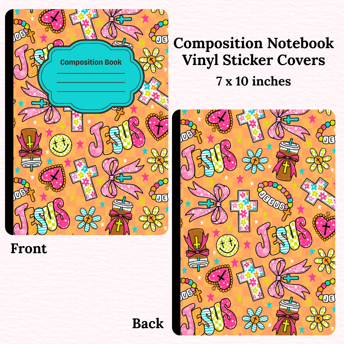 Faith Retro Composition Notebook Vinyl Cover