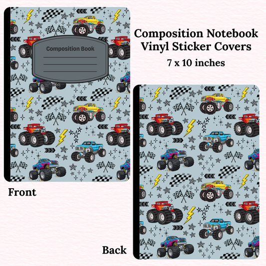 Monster Truck Composition Notebook Vinyl Cover