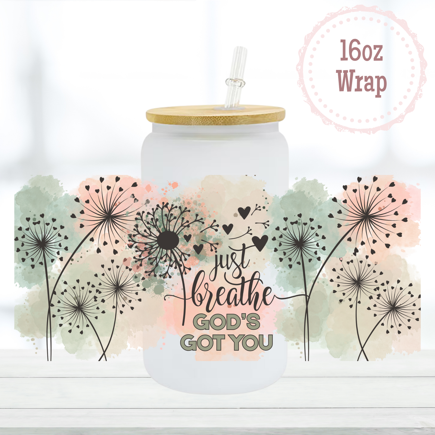 Just Breathe 16oz UVDTF Cup Wrap