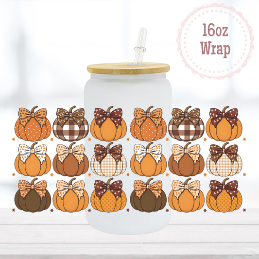 Coquette Pumpkins 16oz UVDTF Cup Wrap