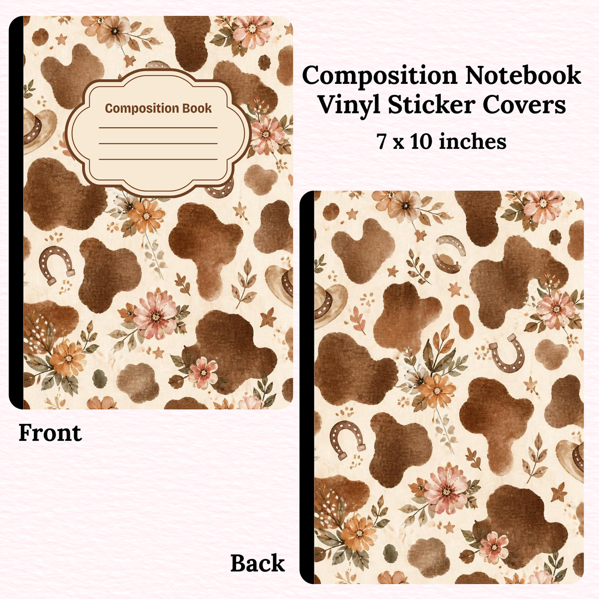 Vintage Western Composition Notebook Vinyl Cover