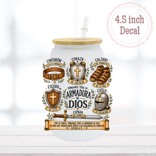 Armadura de Dios UVDTF Decal