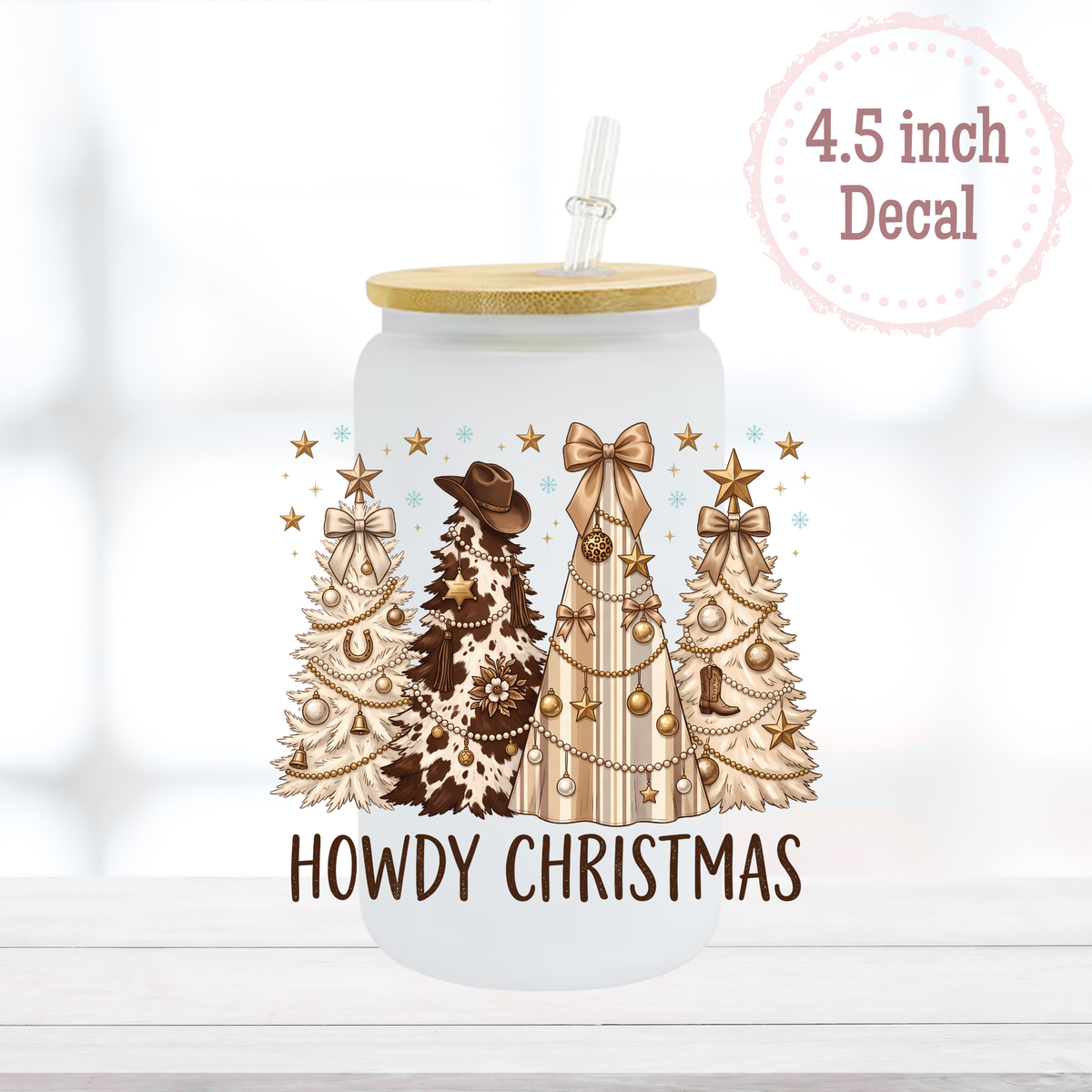 Howdy Christmas UVDTF Decal