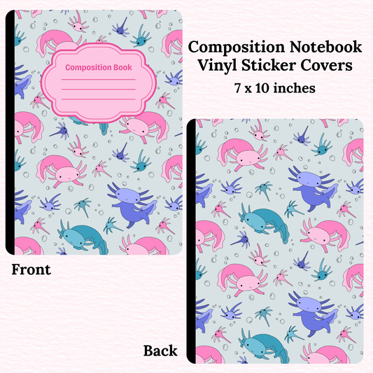 Axolotl Composition Notebook Vinyl Cover
