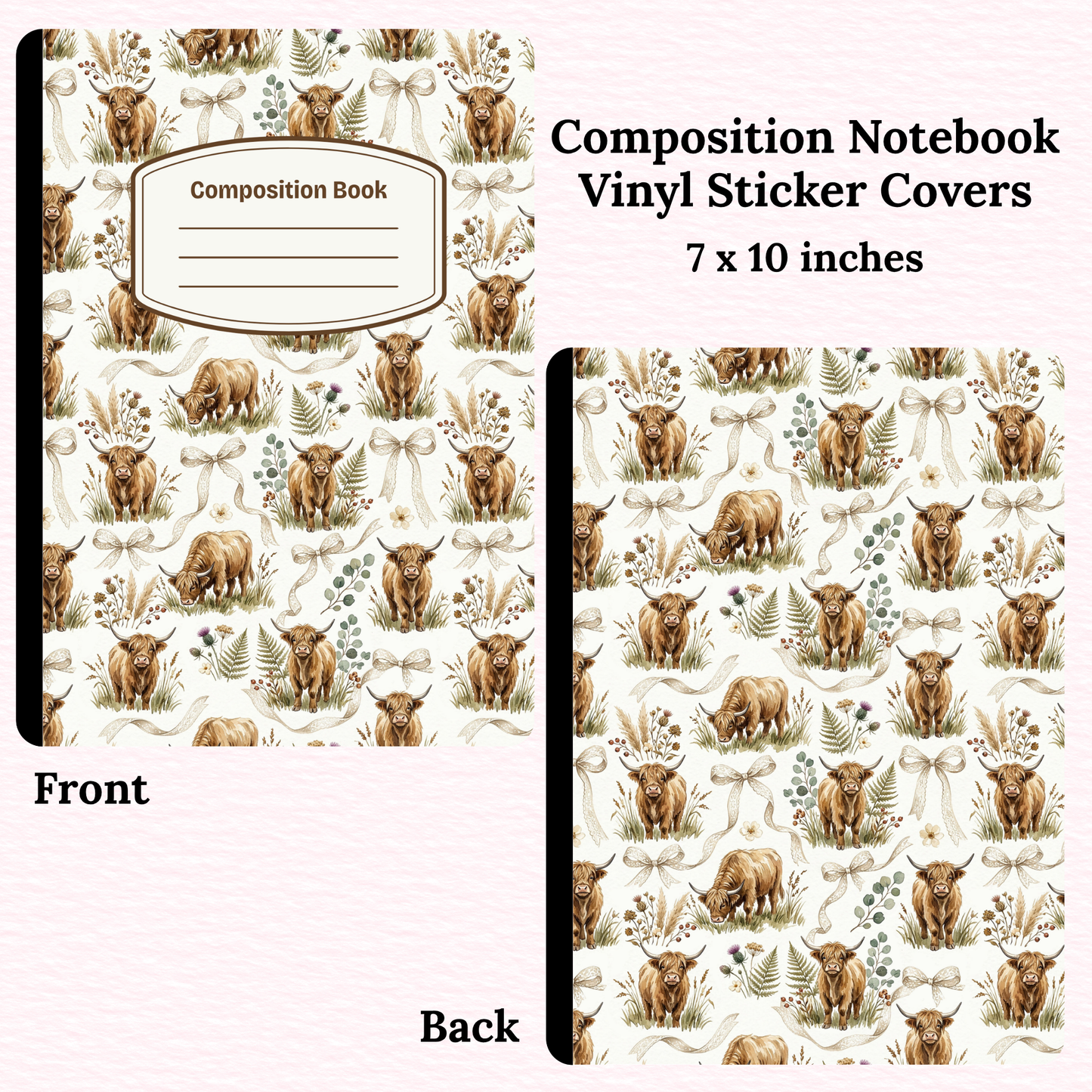 Cows Composition Notebook Vinyl Cover