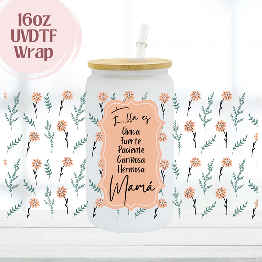 Ella Es Mama 16oz UVDTF Cup Wrap