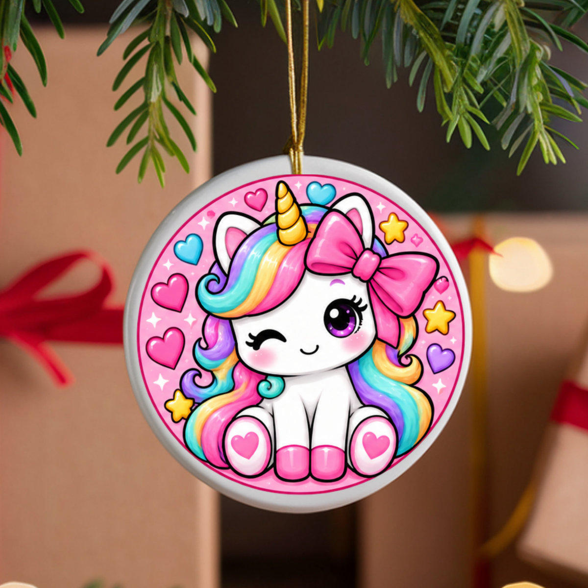 Unicorn UVDTF Ornament Decal