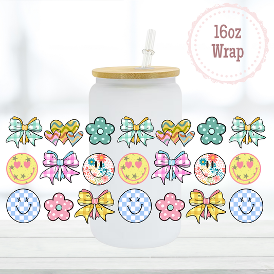 Bright Smileys 16oz UVDTF Cup Wrap